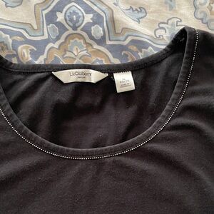 Liz Claiborne Classic Black knit top